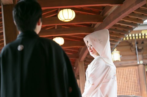 神前式で厳かなひととき 披露宴で口福なひととき