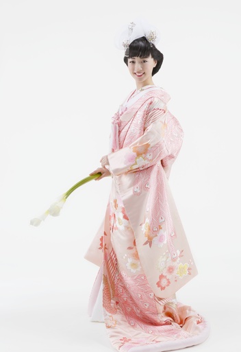 色打掛 ピンク 鳳凰桜文