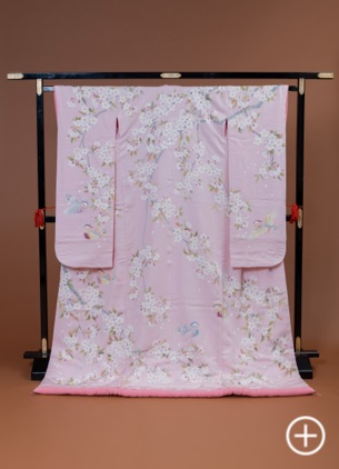 C-14 色打掛 パステルピンク桜鴛鴦