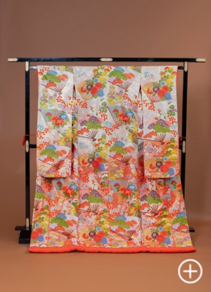 C-25 色打掛 白・赤 七種末廣