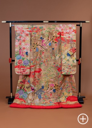 C-19 色打掛 ゴールド 相良刺繍源氏物語